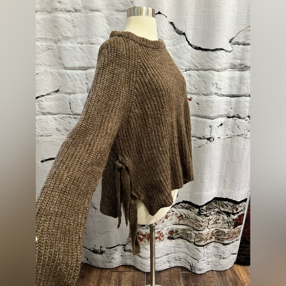 ASTR The Label Brown Lexie Side Tie Chunky Sweater Wool Blend - Picture 10 of 10